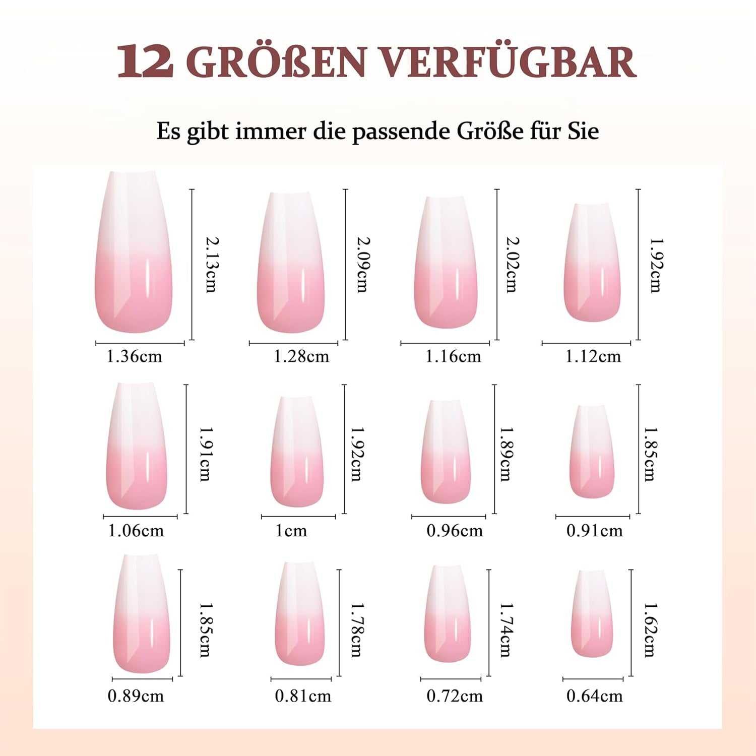 Ballerina kunstnagels set - 240 stuks delicate lila roze kunstnagels, volledig dekkende lijm op kunstnagels, kunstnageltips set voor manicure en nagelkunst voor vrouwen en meisjes (lavendelroze)