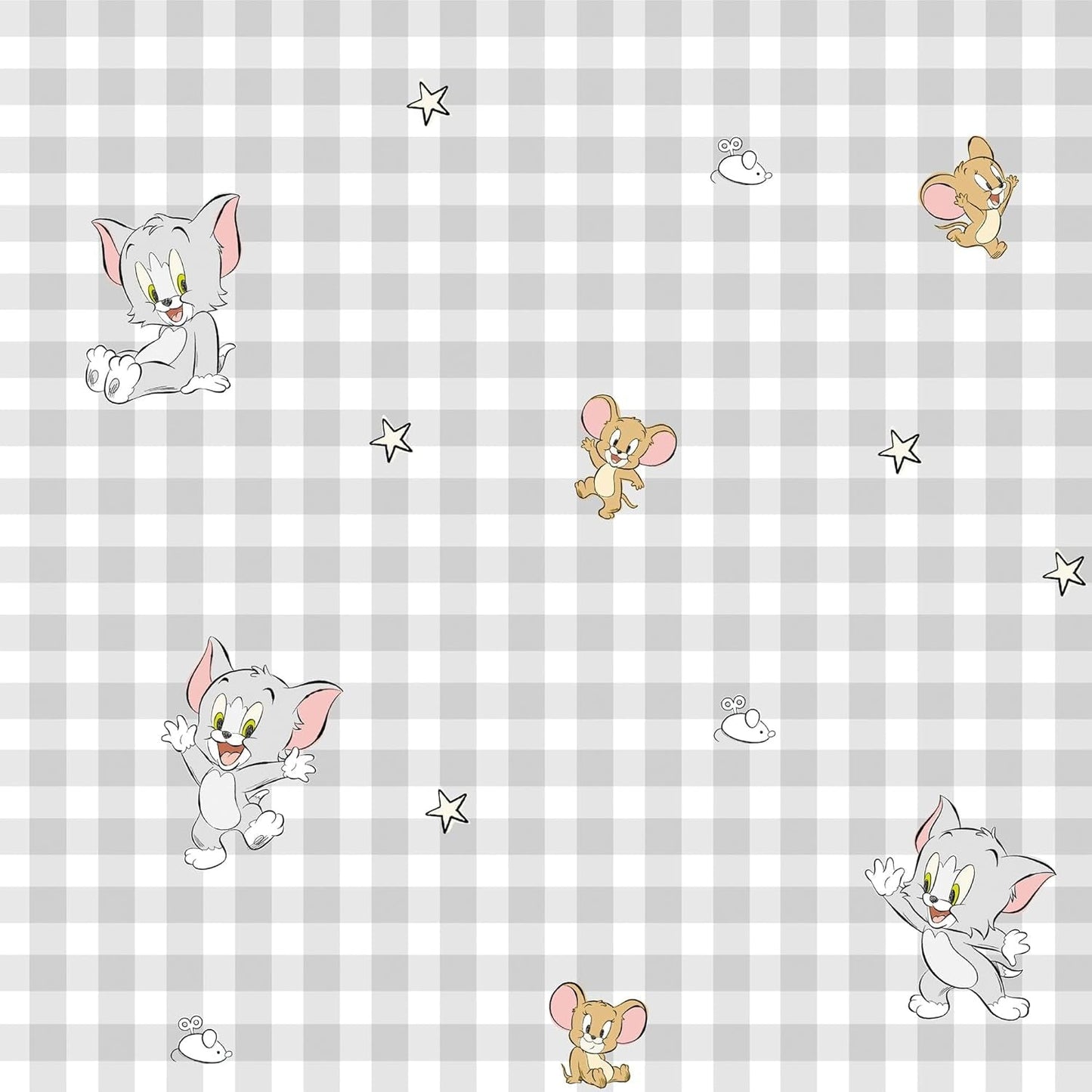 Nog niet Quilt 100% katoen, Tom Jerry Vichy-patroon, voor 90 cm brede bedden (90 X 200 cm) Quilts en quilts Naty Shop