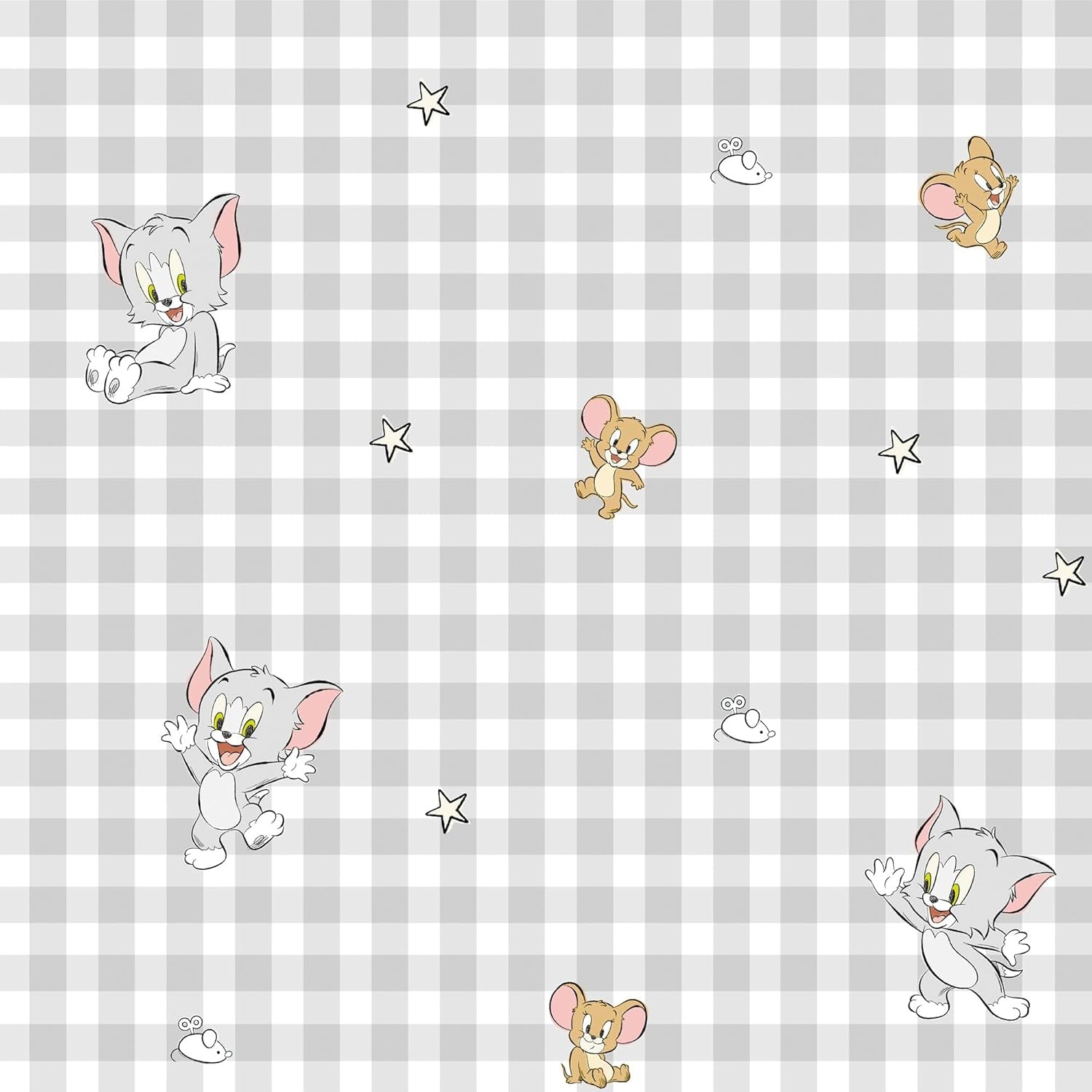 Nog niet Quilt 100% katoen, Tom Jerry Vichy-patroon, voor 90 cm brede bedden (90 X 200 cm) Quilts en quilts Naty Shop