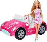 Simba Steffi Love strandautopop in coole zomeroutfit met strandwandelwagen, 29 cm, vanaf 3 jaar