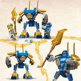 LEGO NINJAGO Jay Battle Mecha, ninjaspeelgoed voor kinderen met figuren, waaronder Jay minifiguur met mini-katana, actiefiguren en mecha, klein cadeautje voor creatieve jongens en meisjes vanaf 6 jaar 71805 Bouwsets Besuche den LEGO-Store
