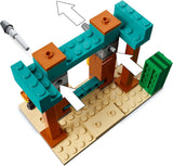 LEGO Minecraft The Illager Desert Patrol videogameset voor kinderen, buitenpost minispeelgoed en drie minifiguren, waaronder Plunderer, Dienaar en Cactus Knight 21267 Bouwsets