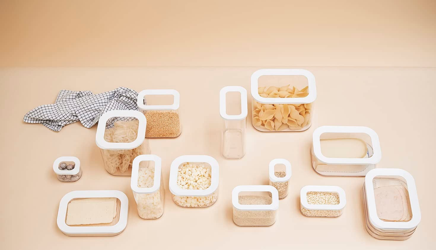 Mepal - Modula XXL Koelkast Opbergdoos - Voedselcontainer met Deksel - Keukenorganizer en Kunststof Opbergdoos - Stapelbare en Afsluitbare Koelkastorganizer - 4800ml - Witte Voedselbewaardozen Naty Shop