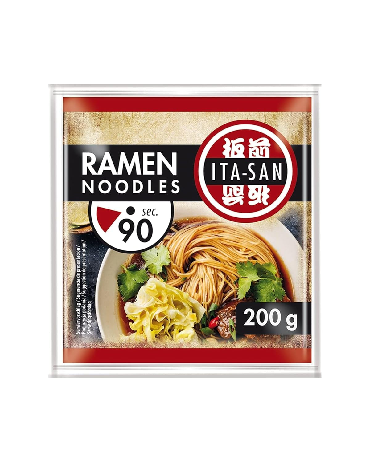 ITA-SAN Ramen-noedels, snelle en gemakkelijke bereiding, 30 x 200 g