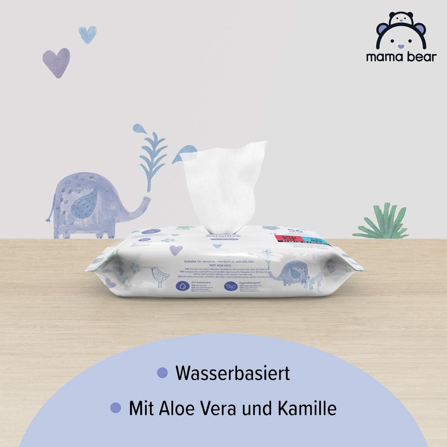 Naty Shop Mama Bear Sensitive Babydoekjes Ongeparfumeerd
