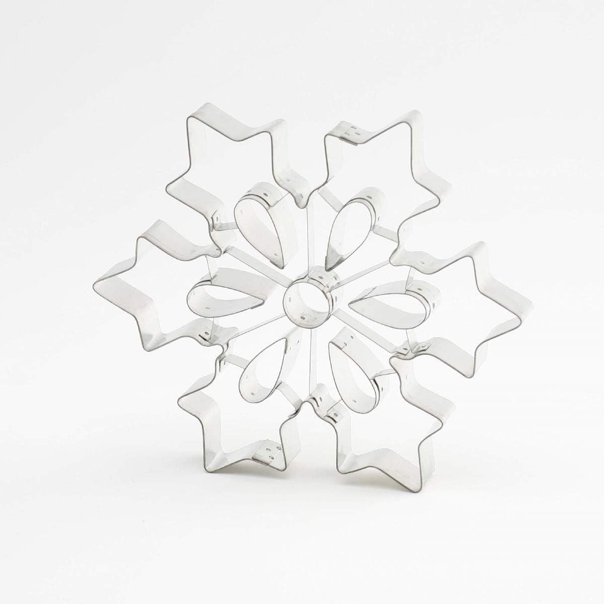 Thermohauser koekblik (roestvrij staal), grote sneeuwvlokvorm, gladde rand, diameter 19,5 cm