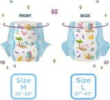 CutiePlusU luiers voor volwassenen, 10 stuks, wegwerpluiers voor dames en heren, maximaal absorptievermogen 's nachts - I Love Summer (middelgrote maat 71-96 cm)