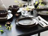 CreaTable, 21249, Natura Organic RUSTY-serie, 12-delige serviesset voor 4 personen, porseleinen bordenset, vaatwasser- en magnetronbestendig, gemaakt in Europa