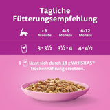 WHISKAS Junior natvoerzakjes, multipack, selectie van gevogeltevlees in gelei, 12 x 85 g