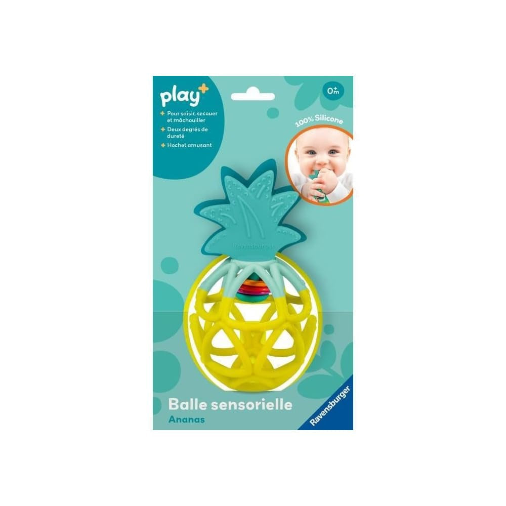 Ravensburger Play + 34013 Sensorische bal, ananas, speelgoed voor kinderen vanaf 6 maanden, Franse versie Baby Toys Naty Shop