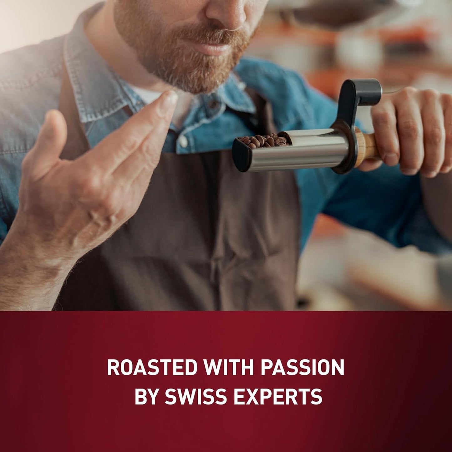 Schwiizer Schüümli Intenso, Arabica/Robusta koffiebonen, vol en intens, ideaal voor automatische espressomachines, sterkte 4/5, medium branding, Rainforest Alliance, 1kg