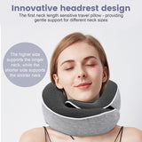 Nekkussen Reiskussen van traagschuim Ergonomisch ontwerp Nekkussen van traagschuim met oogmasker 2 oordopjes en opbergtas Perfect om onderweg te slapen tijdens het reizen Naty Shop Cervicale orthopedische kussens