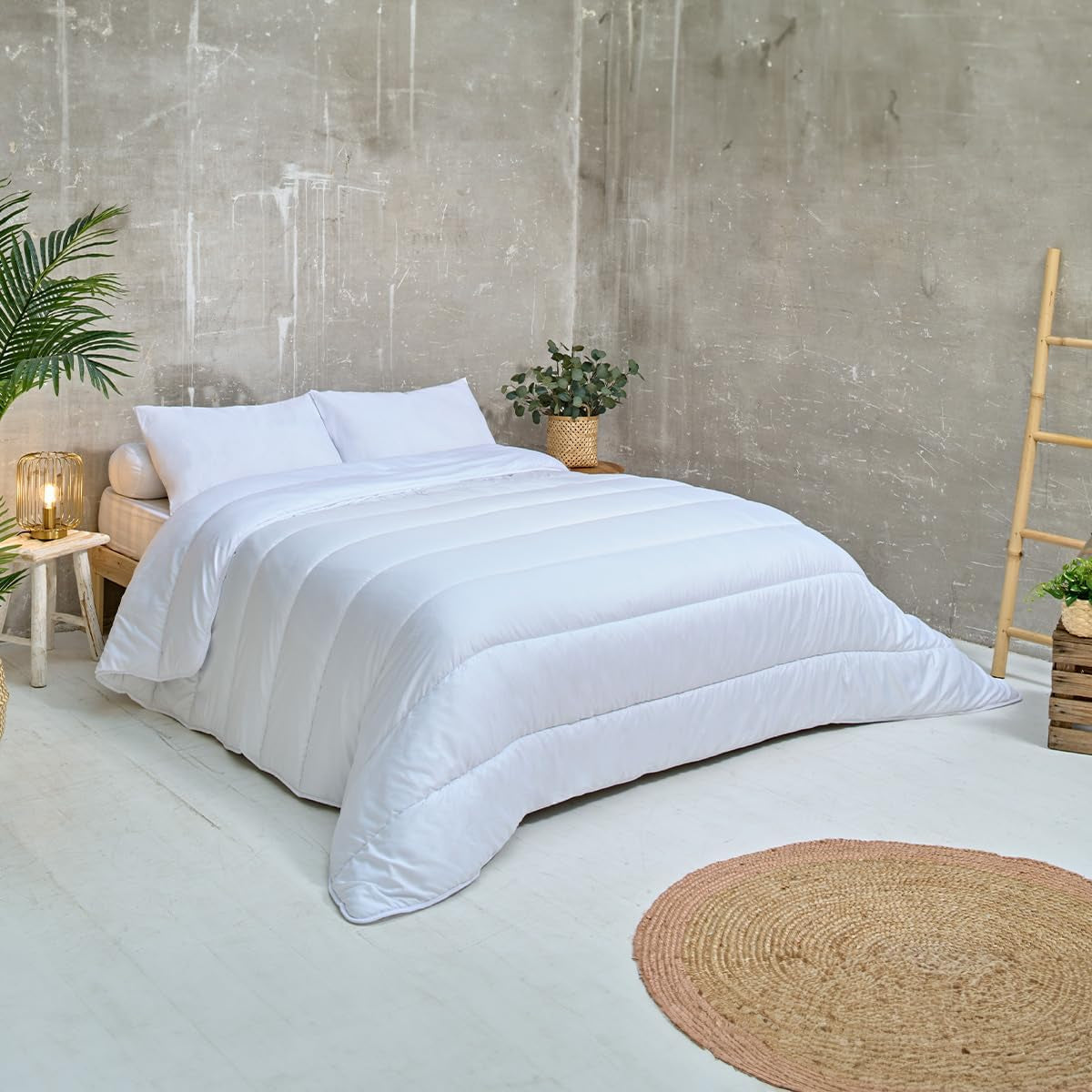 Bleu Câlin COUETTE MICROVEZEL KMF 45S, 240X260Cm, Polyester, Quilt, Deken, Wit, Winterdekbedden en dekbedden Naty Shop 220 X 240 Cm
