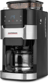 GASTROBACK 42711 Grind & Brew Pro koffie-espressomachine, koffie-espressomachine met geïntegreerd filter en molen, conische molen met 8 maalinstellingen, LCD-touchscreen, kunststof