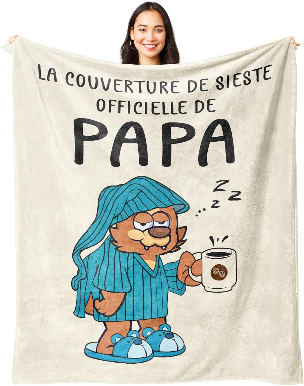 Juratar flanellen deken voor papa - cadeau voor verjaardag, vaderdag en Kerstmis - 152 X 130 cm Bedden en dekens Besuche den Juratar-Store Dad