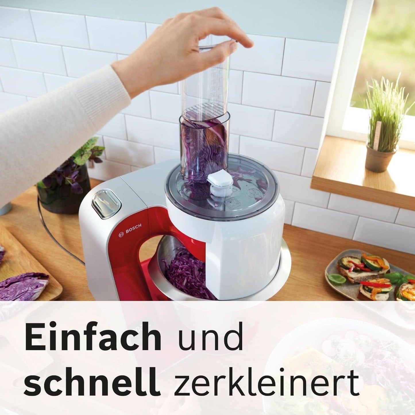 Keukenmachine Bosch Series 4 MUM5X720, geïntegreerde weegschaal, roestvrijstalen kom 3,9L, mixer 1,25L, 1000W Accessoires Voeding en borstvoeding Bebe Naty Shop