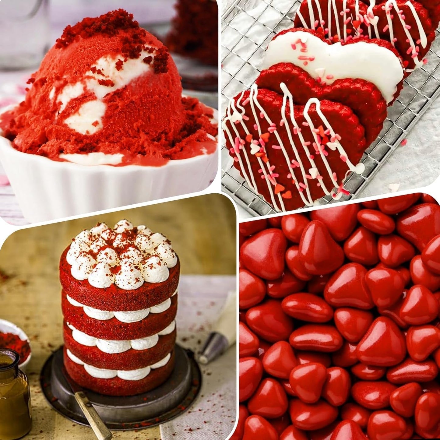 Gelvoedselkleur - Hooggeconcentreerde gelvoedselkleur voor taarten, bakken, paaseieren, drankjes - Suikervrije voedselkleur voor fondant, glazuur, slijm, taartdecoratie (rood fluweel, 150 g)