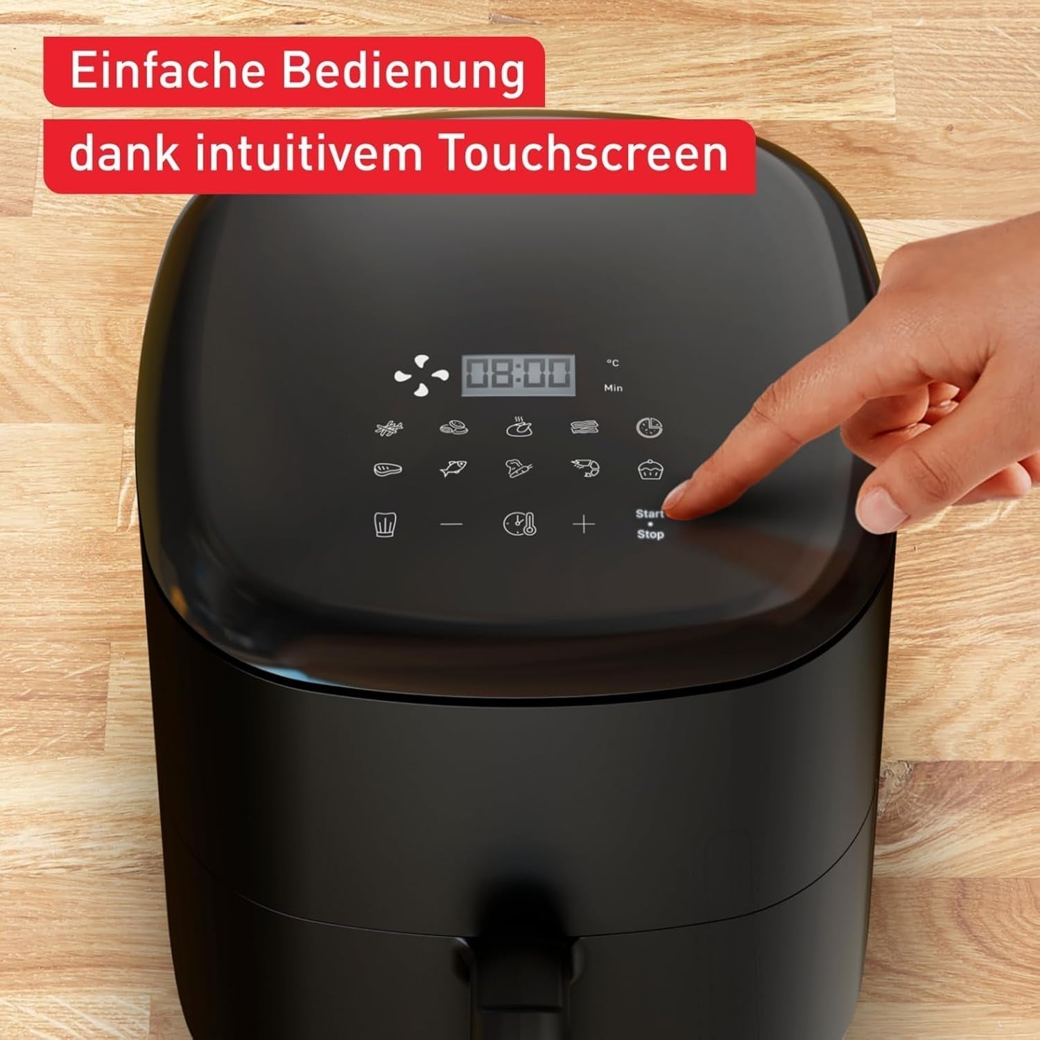 Tefal Easy Fry Max EY2458, 5 liter, Heteluchtfriteuse, 10 automatische kookprogramma's, digitaal touchscreen Apparaten Naty Shop