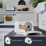 Ritter Markant 05 Multifunctionele opvouwbare elektrische broodsnijmachine en snijmachine met Eco-motor Made in Germany Versnipperaars en snijmachines Naty Shop