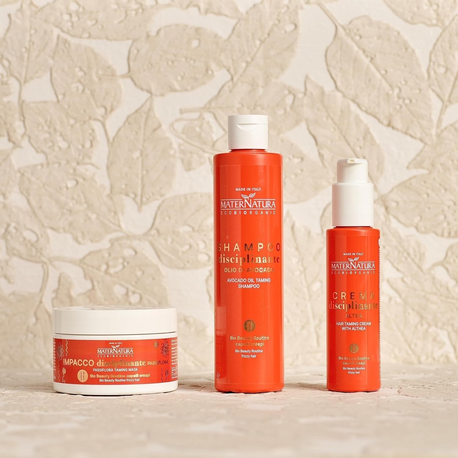 Maternatura krullend krullend haarmasker met passiebloem, reparatie, kracht en glans voor perfecte krullen, biologische schoonheidsroutine voor krullend haar, gemaakt in Italië - 100 ml Naty Shop haarmasker