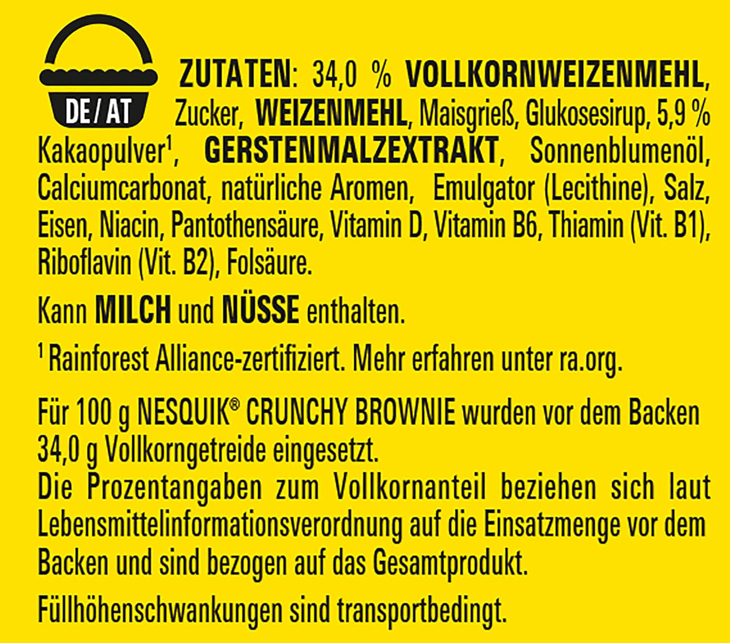 Nestlé NESQUIK Crunchy Brownie, knapperige ontbijtgranen met chocoladestukjes en een innovatieve vorm voor extra knapperigheid, verpakking van 7 (7 x 300 g)