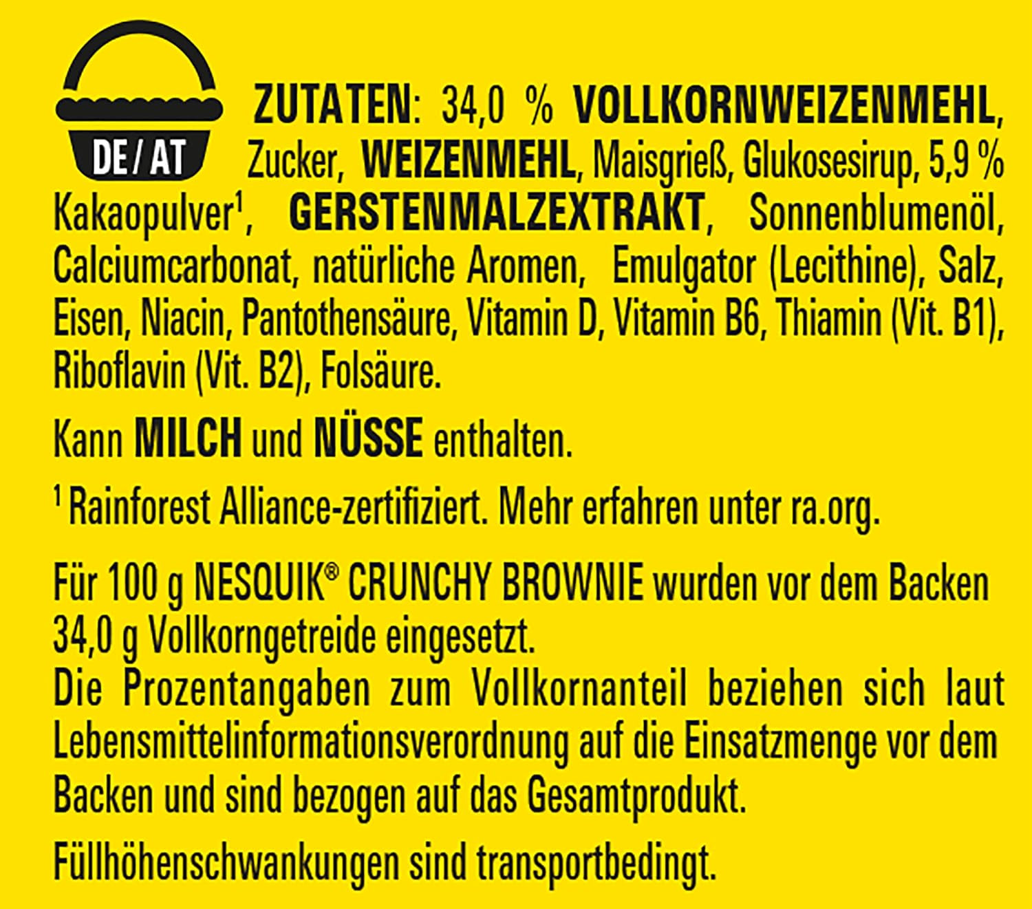 Nestlé NESQUIK Crunchy Brownie, knapperige ontbijtgranen met chocoladestukjes en een innovatieve vorm voor extra knapperigheid, verpakking van 7 (7 x 300 g)