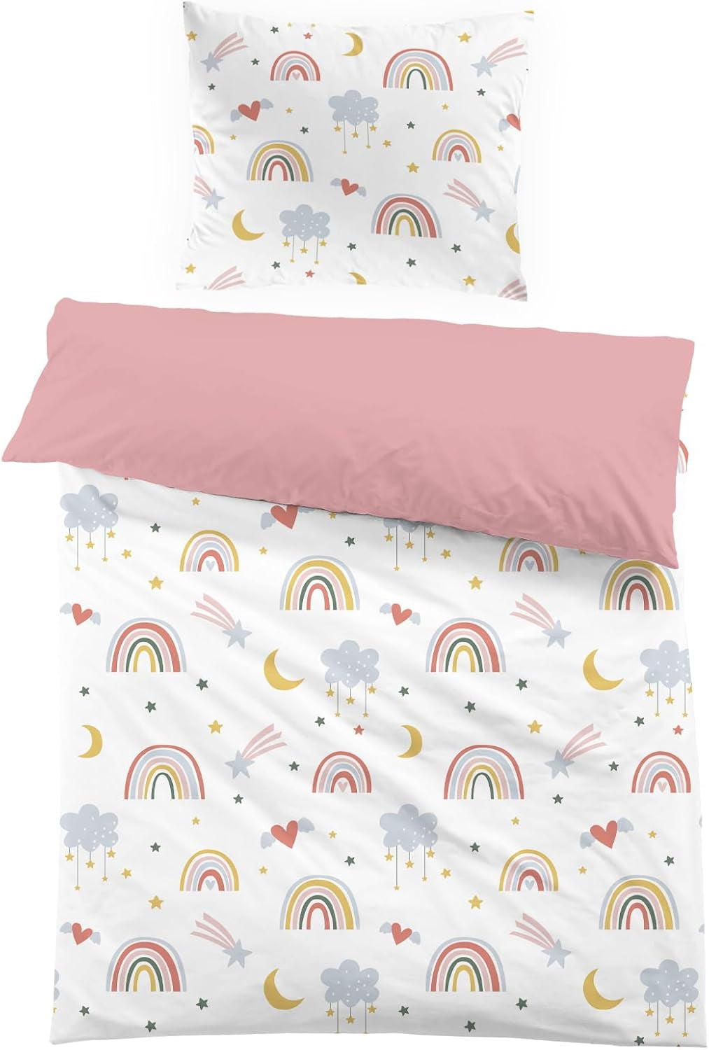 Beddengoed voor kinderen, Regenboog, microvezel Beddengoed - kinderen Naty Shop Rainbow (Model 1) 135X200+80X80