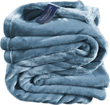 Comfortabele deken, polyester, blauw, 150 X 200 Cm Bedden en Dekens De Witte Lietaer Arctisch blauw 150X200