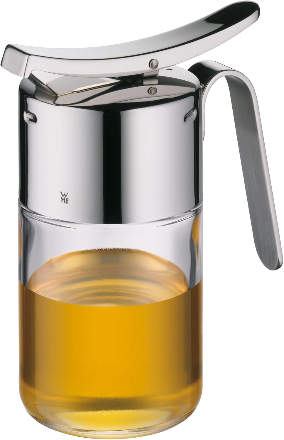 WMF Barista siroop/honingdispenser 240ml, glazen voorraadpot & depot 1l, hoogte 21,5 cm, voorraadpot met deksel, koffiebonencontainer, ontbijtgranenpot, voedselbewaarpot met grote vulopening Voedselbewaardozen Naty Shop