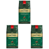 Jacobs Café Crema Gold Kaffeebohnen 1Kg – Vollmundig, Aromatisch, Fruchtige Noten, Arabica & Robusta Bohnen, Intensität 5/10, Ideaal voor Café Crema Naty Shop Krönung Crema 3 x 1 Kg
