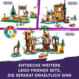 LEGO Friends Boomhut op avonturenkamp, speelset voor meisjes en jongens vanaf 8 jaar met 5 figuren en 5 dieren, cadeau-idee voor creatieve spelletjes, sportspeelgoed, poppenhuis 42631 Bouwsets Besuche den LEGO-Store