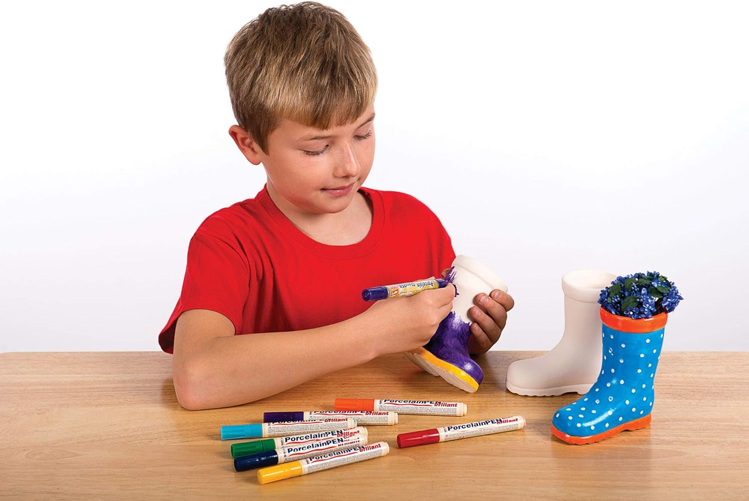 Baker Ross 'Wellies' keramische potten voor kinderen (2-pack)