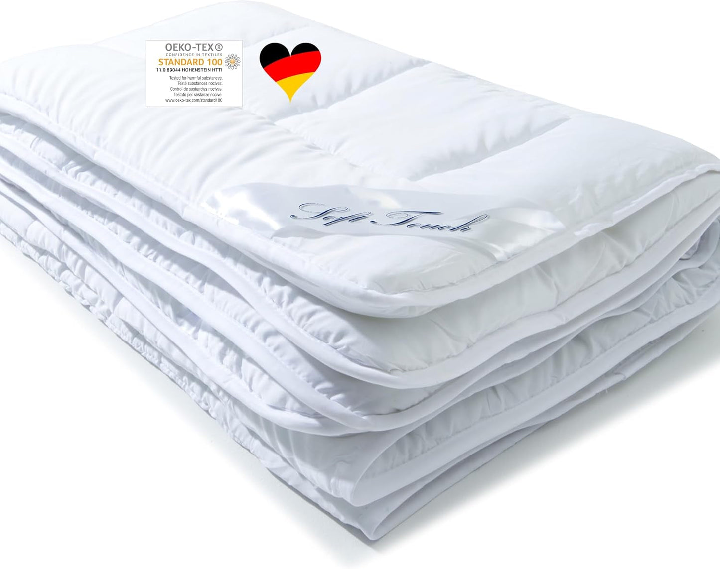 Aqua-Textil 4-seizoenen dekbed 135X200Cm Dekens aan elkaar geknoopt Winter 800G Zomer 600G Klimaatbeheersing Oeko-Tex Dekbedden en dekbedden Naty Shop 135 X 200 Cm Lichte zomermicrovezel