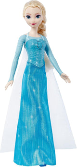 Mattel Toys Disney Frozen Elsa zingende pop in iconische outfit, zingt "Let It Go" uit de Disney-film in het Engels, Frans, Duits, Italiaans, JDL58
