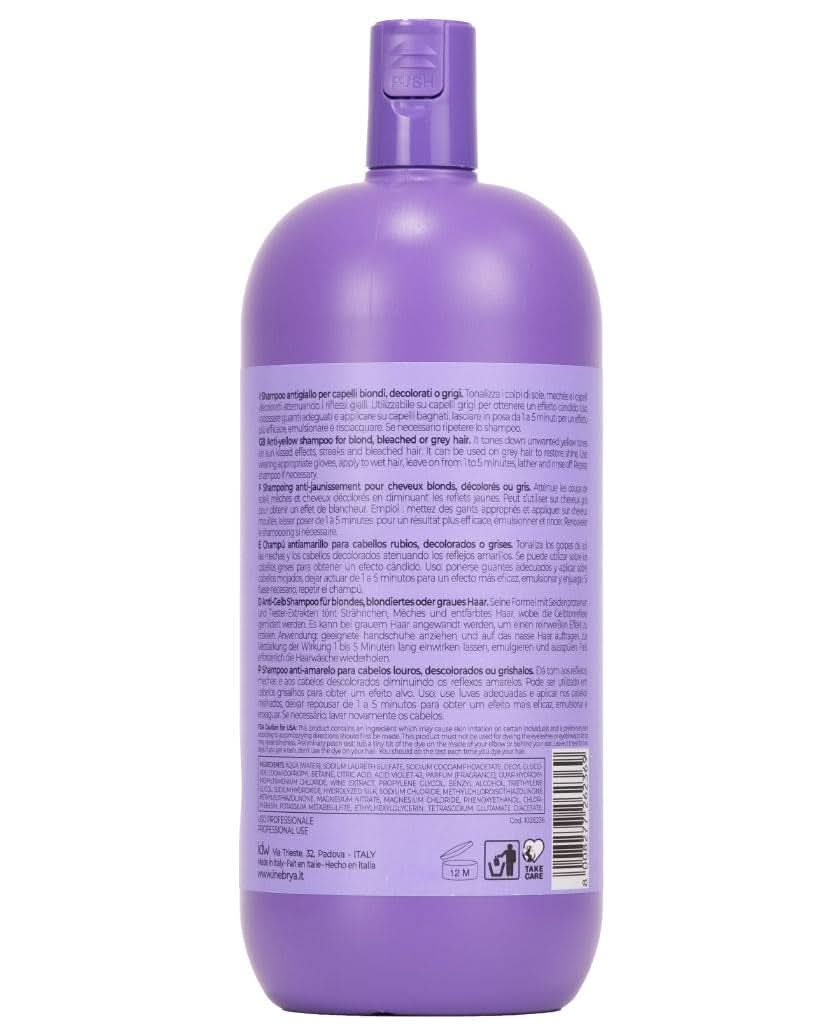 Inebrya BLONDesse No-Yellow Shampoo, 1000 ml Douche en bad Naty Shop