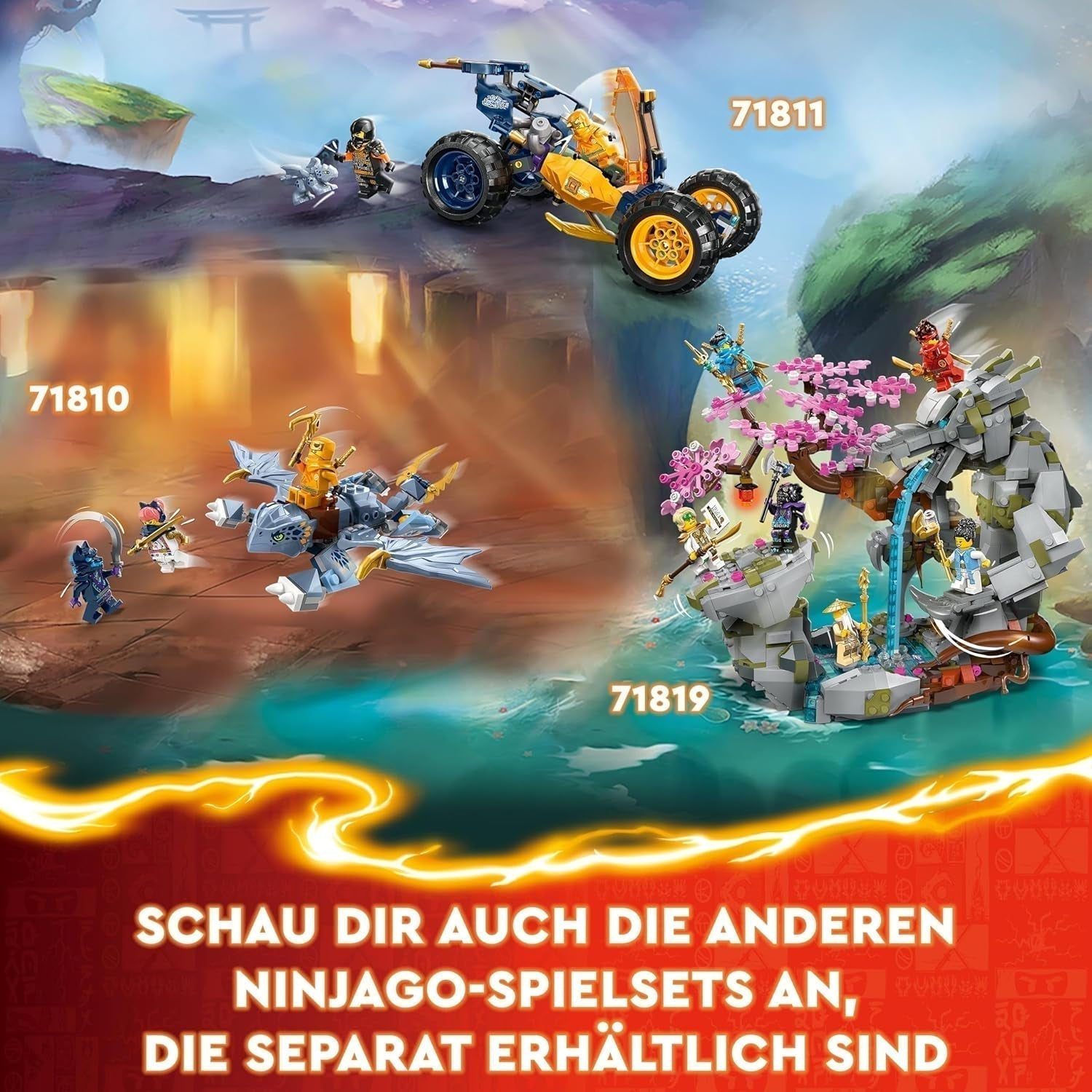 LEGO NINJAGO Kai's Ninja-klimmechaset, ninjaspeelgoed met bouwbare actiefiguur en 4 minifiguren, avonturenset voor kinderen, verjaardagscadeau voor 9-jarige jongens en meisjes 71812 Bouwsets Beuche in LEGO-Store