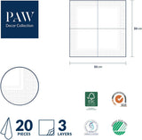 PAW - 3-laags servetten (33 x 33 cm) I 20 stuks I Perfect voor verjaardagen, feesten, bruiloften, communies en feestdagen I Gekleurde papieren servetten - Bloemen, Rozen I Kleur: Floral Moments (Pack van 2)