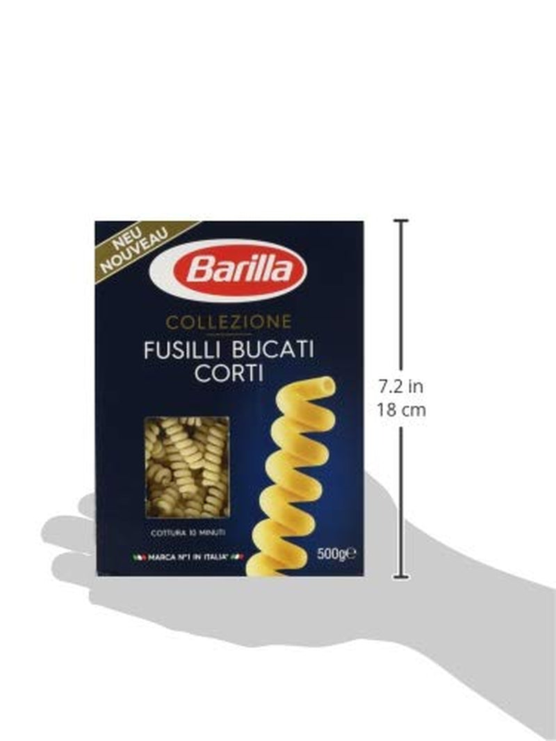 Pasta Barilla Collezione Fusilli korte stukjes, (1 x 500 g)
