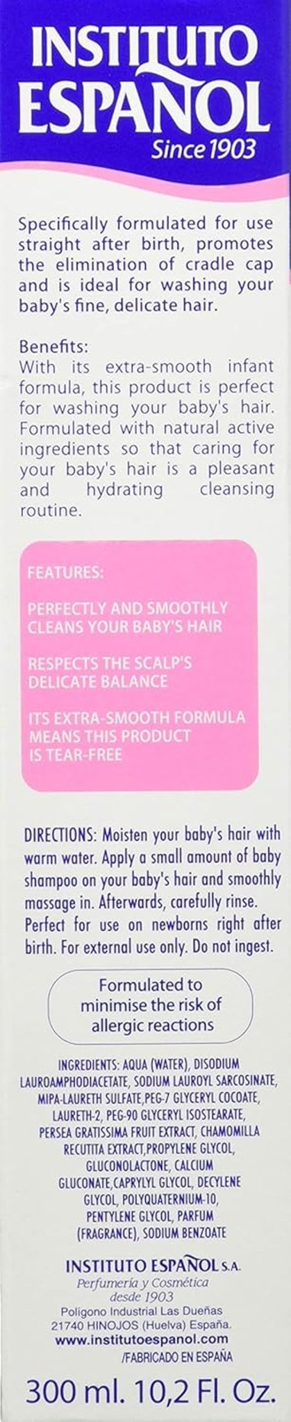 Champu Extra Suave Babylijn - 300 Ml. Kinderen - Bad- en huidverzorging Naty Shop