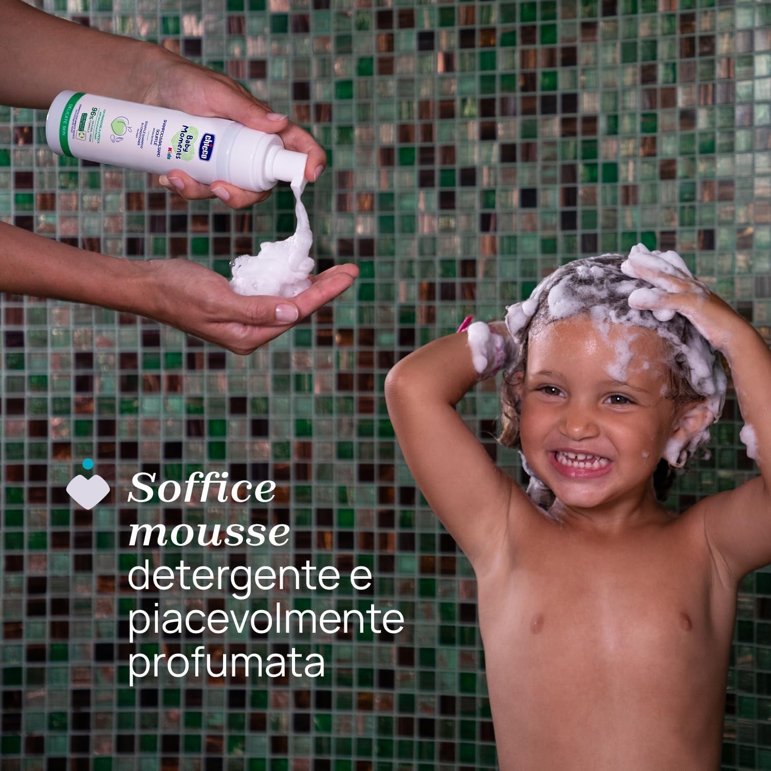 Chicco KIDS - GEVOELIGE HUID - 2 IN 1 MOUSSE: SHAMPOO EN CONDITIONER, 150 ml Kinderen - Bad- en huidverzorging Naty Shop