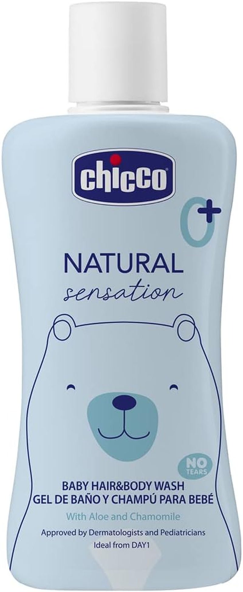 CHICCO NATURAL SENSATION - SET 2: 1 SHAMPOO EN BAD - NIET-DROOGEND 200 ML, 1 4IN1 VERANDERCRÈME 100 ML Kinderen - Bad en Huidverzorging Naty Shop