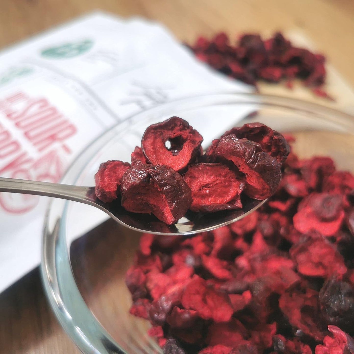 Gevriesdroogde bittere kersen | 100% natuurlijke gevriesdroogde stukjes fruit Gedroogd fruit | Gedroogde bittere kersen | Gevriesdroogde bittere kersen | ZingyZoo Gedroogde producten Naty Shop