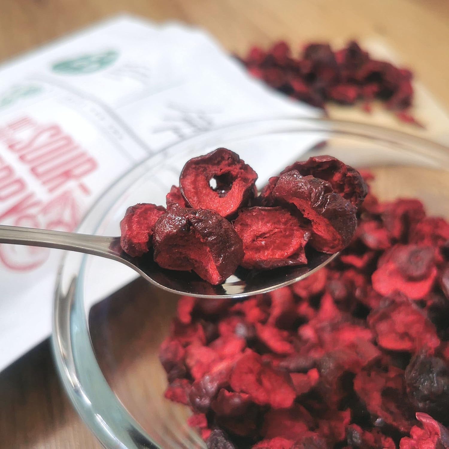 Gevriesdroogde bittere kersen | 100% natuurlijke gevriesdroogde stukjes fruit Gedroogd fruit | Gedroogde bittere kersen | Gevriesdroogde bittere kersen | ZingyZoo Gedroogde producten Naty Shop
