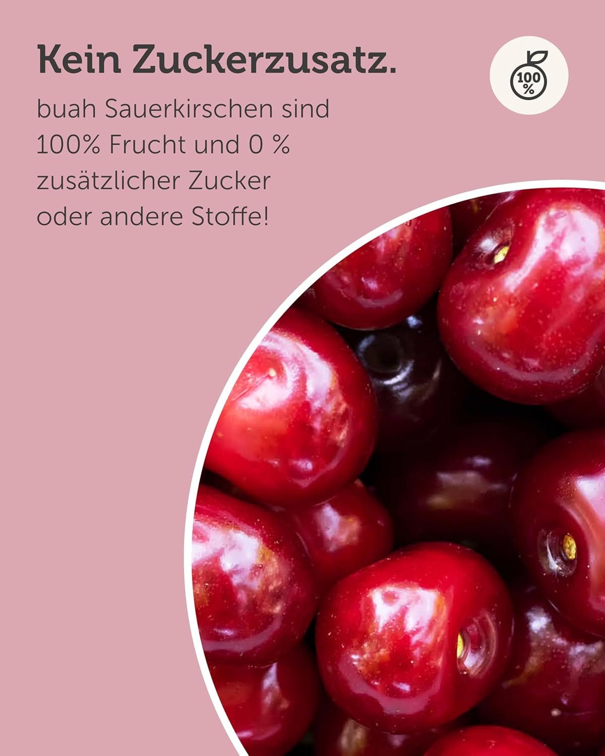 Gevriesdroogde bittere kersen BUAH® | Hele bittere kersen als tussendoortje of voor muesli | Ideale vervanger voor snoep | Veganistisch en zonder toegevoegde suiker | 135g Naty Shop gedehydrateerde producten