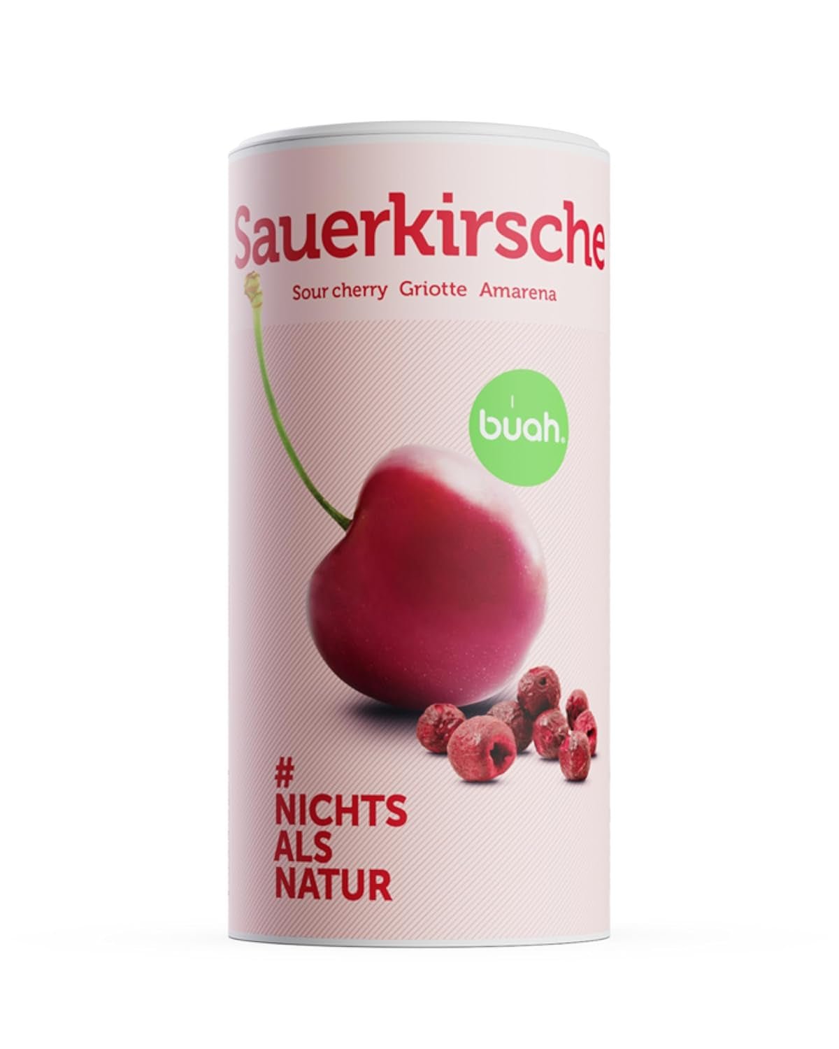 Gevriesdroogde bittere kersen BUAH® | Hele bittere kersen als tussendoortje of voor muesli | Ideale vervanger voor snoep | Veganistisch en zonder toegevoegde suiker | 135g Naty Shop gedehydrateerde producten Standaard titel