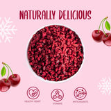 Gevriesdroogde kersen stukken 100g - Gevriesdroogd fruit - Gevriesdroogd gedroogd fruit - Gedroogde bittere kersen - Ideaal voor het bakken, decoreren van taarten, snacks, muesli en desserts Gedroogde producten Naty Shop