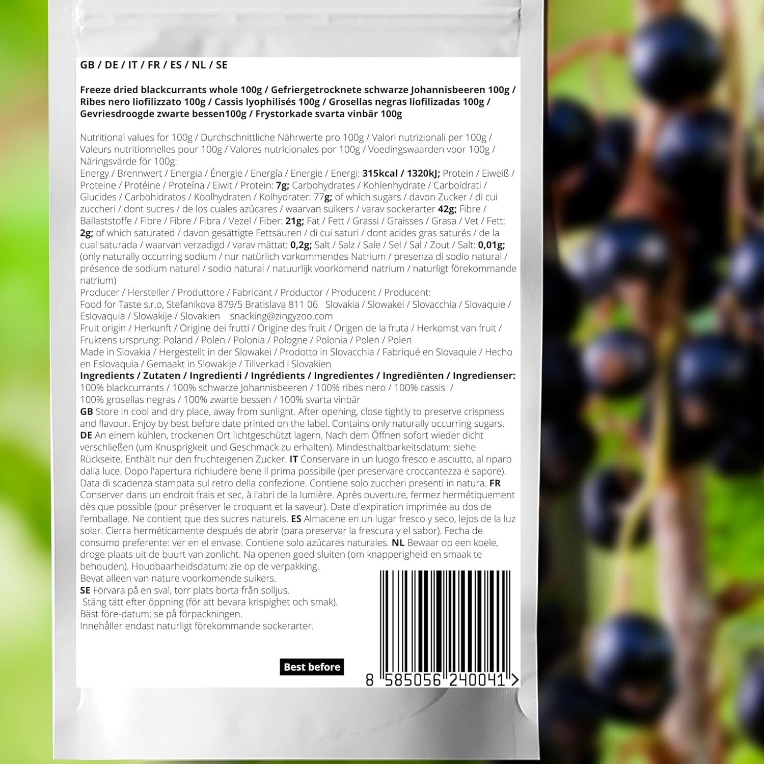 Gevriesdroogde zwarte bessen | 100% natuurlijke gedroogde bessen | Geen toegevoegde suikers Gezond gevriesdroogd snoepje | Gevriesdroogd fruit Gevriesdroogd fruit Gedroogde producten Naty Shop