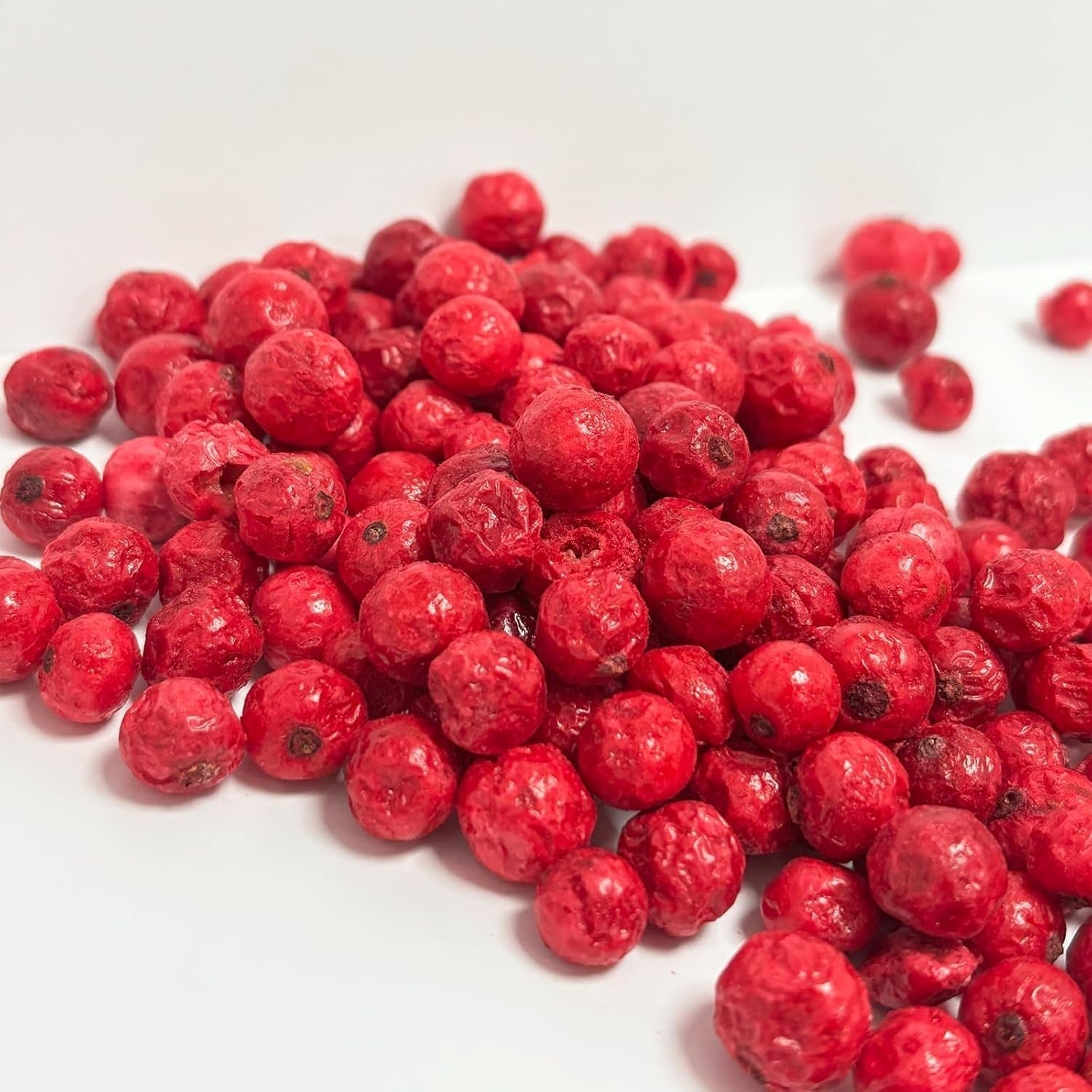 Gevriesdroogde hele rode bessen 100g - Gevriesdroogd fruit - Gevriesdroogd gedroogd fruit - Rode bessen voor het bakken, decoreren van taarten, snacks, muesli, desserts Gedroogde producten Naty Shop