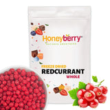 Gevriesdroogde hele rode bessen 100g - Gevriesdroogd fruit - Gevriesdroogd gedroogd fruit - Rode bessen voor bakken, decoreren van taarten, snacks, muesli, desserts Gedroogde producten Naty Shop 100G