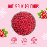 Gevriesdroogde hele rode bessen 100g - Gevriesdroogd fruit - Gevriesdroogd gedroogd fruit - Rode bessen voor het bakken, decoreren van taarten, snacks, muesli, desserts Gedroogde producten Naty Shop
